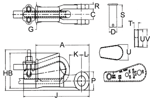 S-421T wedge socket dwg