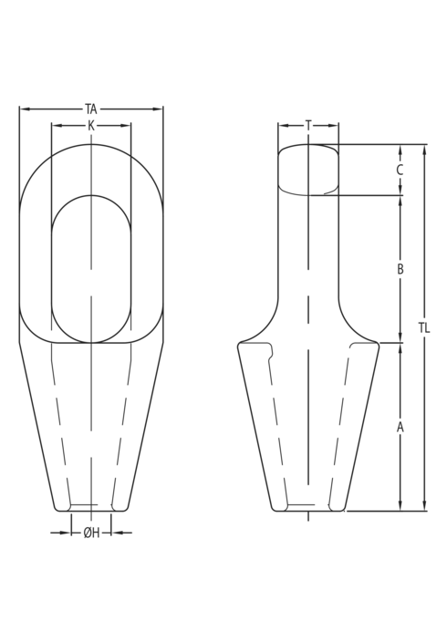 Closed spelter socket CSS measurements.