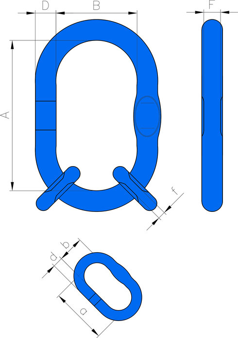 Yoke Welded Master Link Assembly X-0082 blueprint